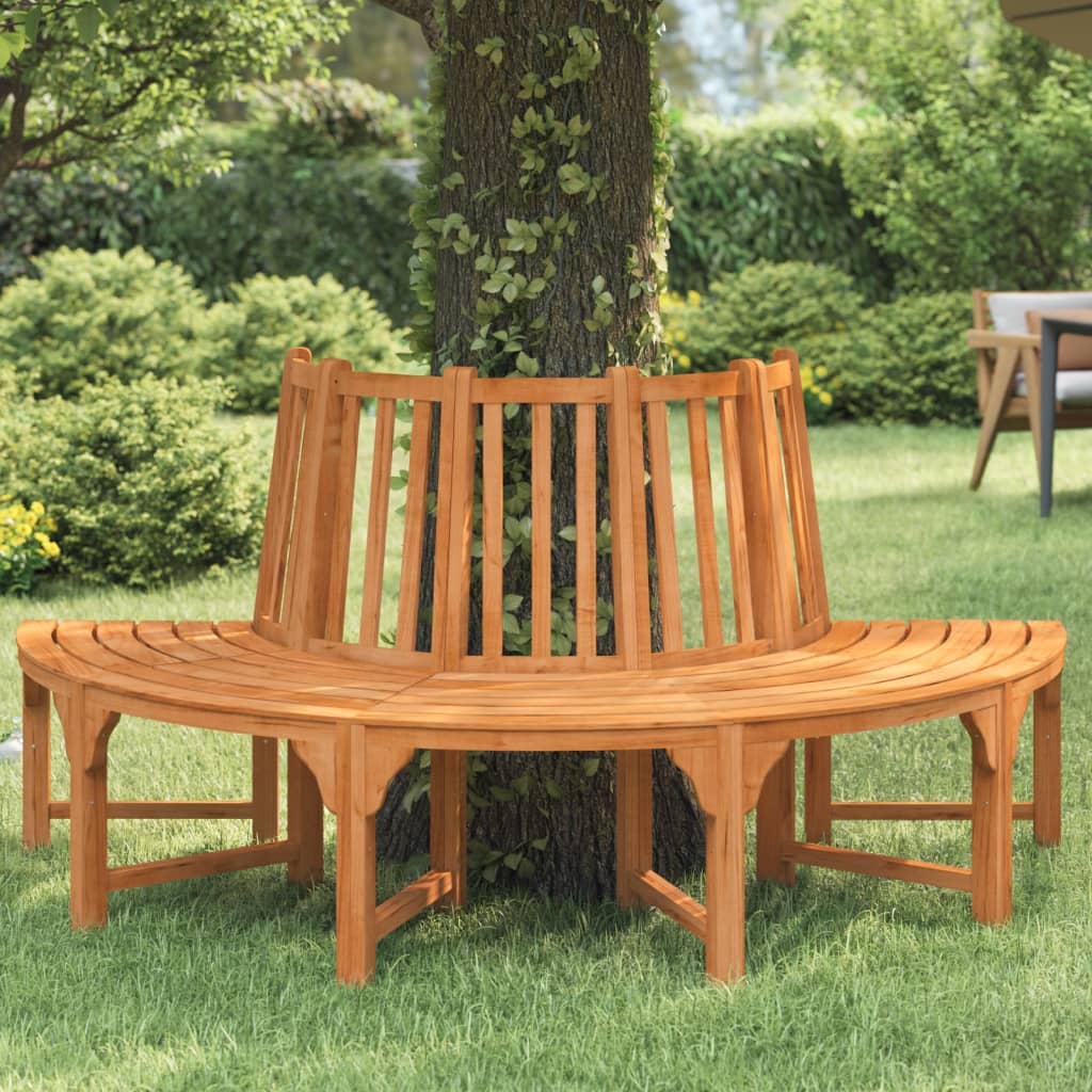 Baumbank Rund Ø208 cm Massivholz Eukalyptus