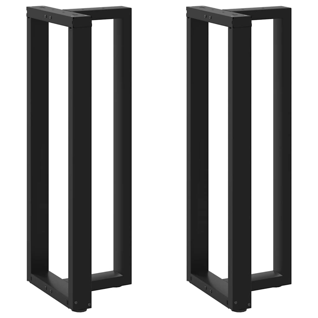 Couchtischbeine T-Form 2 Stk. Schwarz 30x25x(30-31) cm Stahl