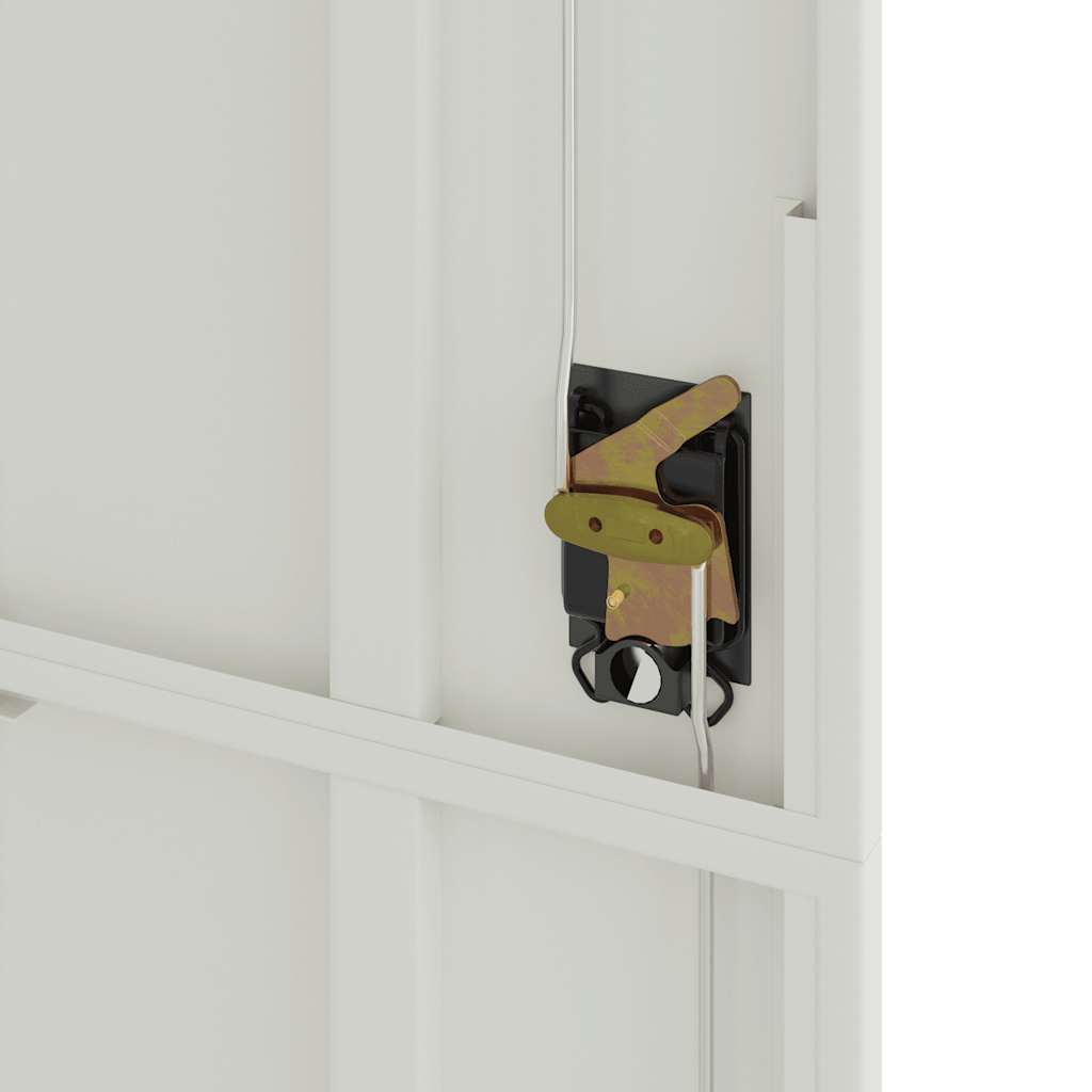 Aktenschrank mit 2 Türen Grau 90 cm Stahl