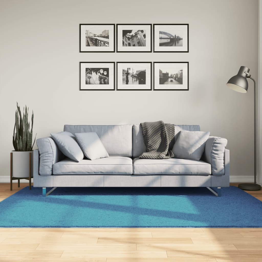 Teppich OVIEDO Kurzflor Anthrazit 120x120 cm