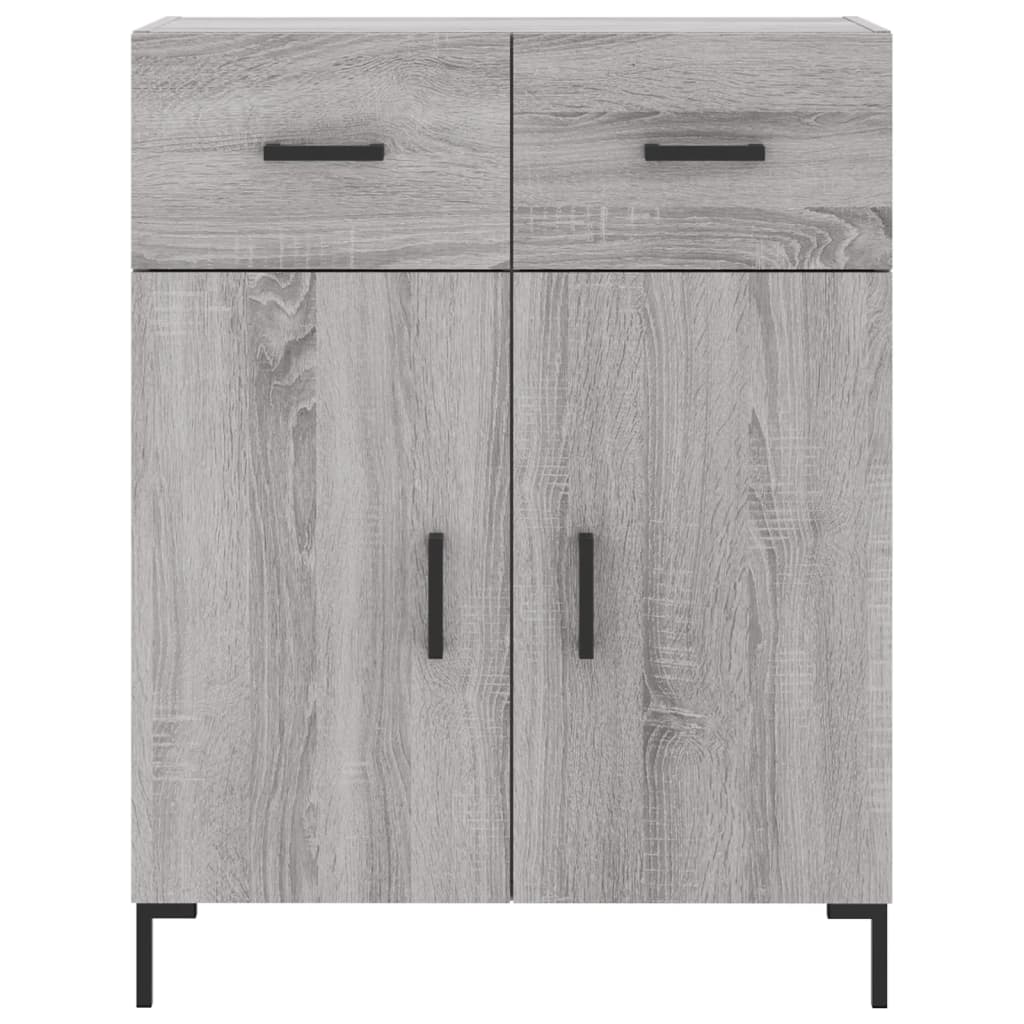 Highboard Hochglanz-Weiß 69,5x34x180 cm Holzwerkstoff