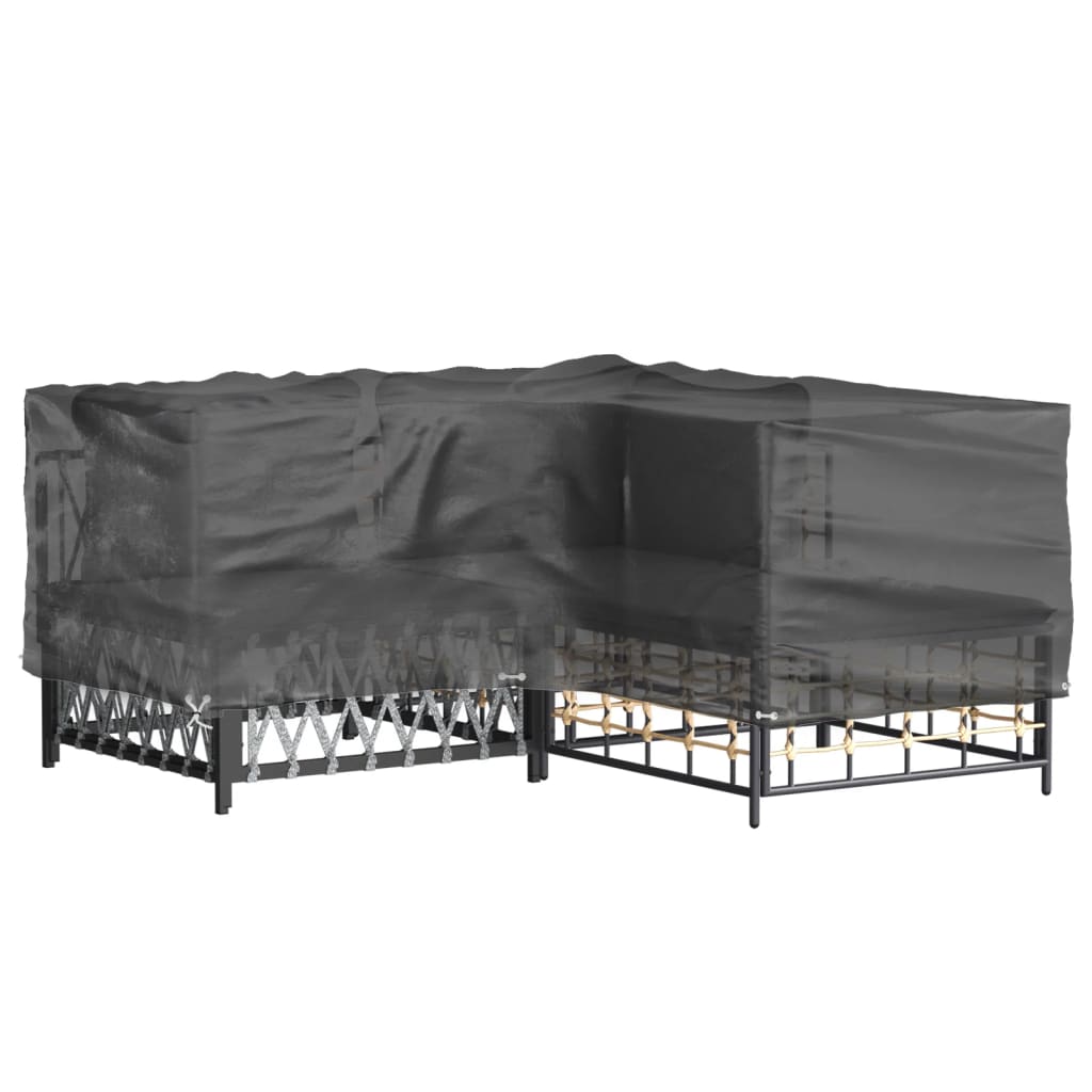Gartenmöbel-Abdeckungen 2 Stk. L-Form 12 Ösen 250x250x90 cm