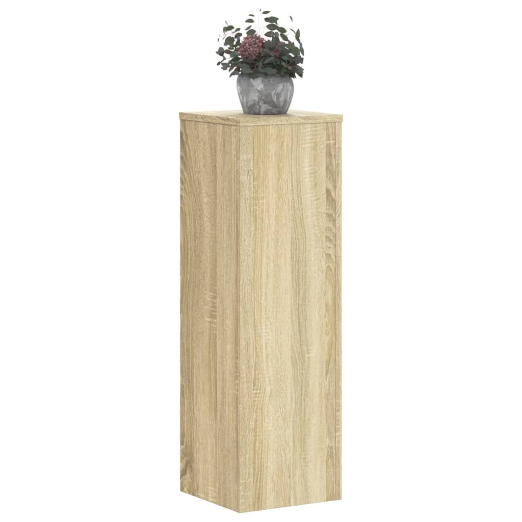 Pflanzenständer 2 Stk. Weiß 33x33x100 cm Holzwerkstoff