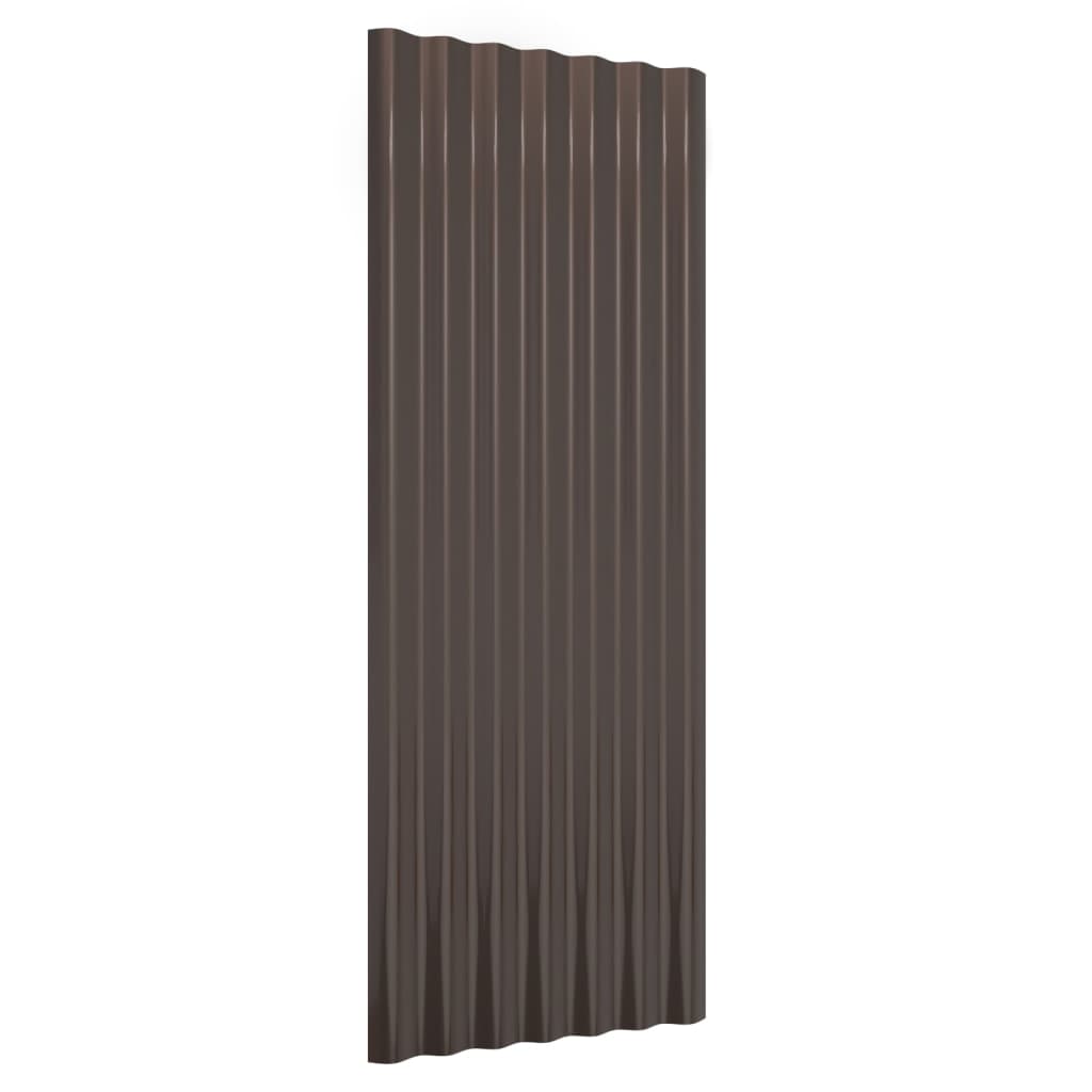 Dachpaneele 12 Stk. Verzinkter Stahl Grün 100x36 cm