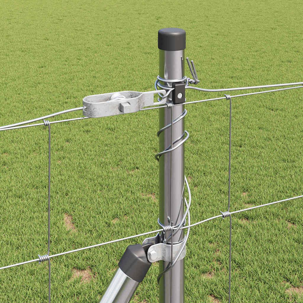 Ground Fix Geschweißter Drahtzaun 25 x 0,8 m Silber Netz
