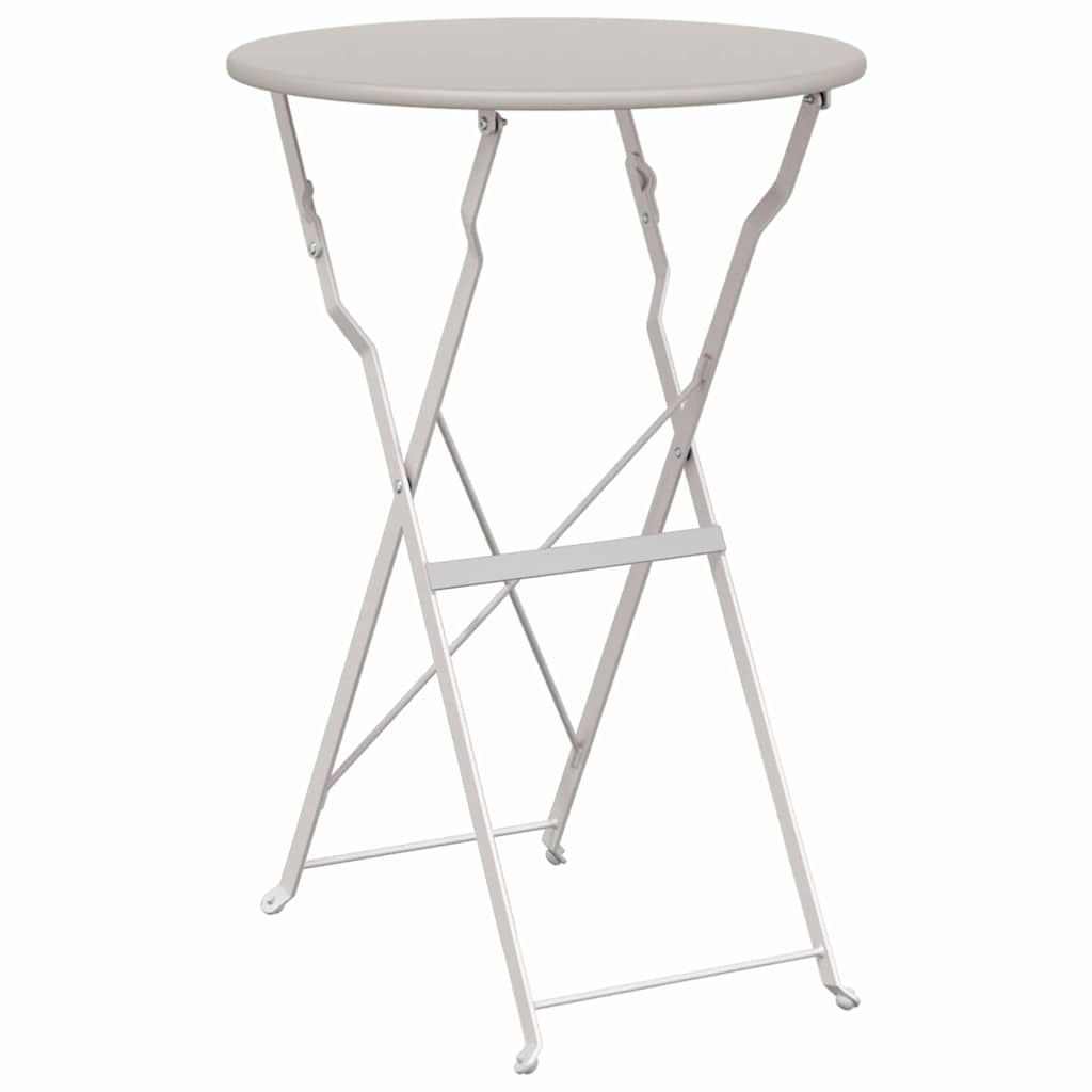 Bistrotisch Weiß Ø 50 x 71 cm Pulverbeschichteter Stahl