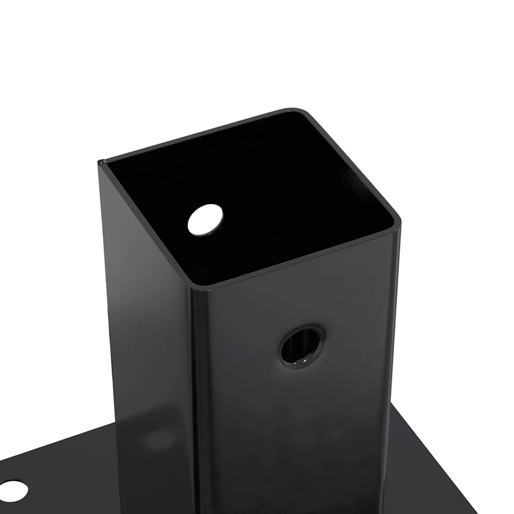 Pfostenträger Quadratisch 4Stk. Silber 46x46mm Verzinkter Stahl