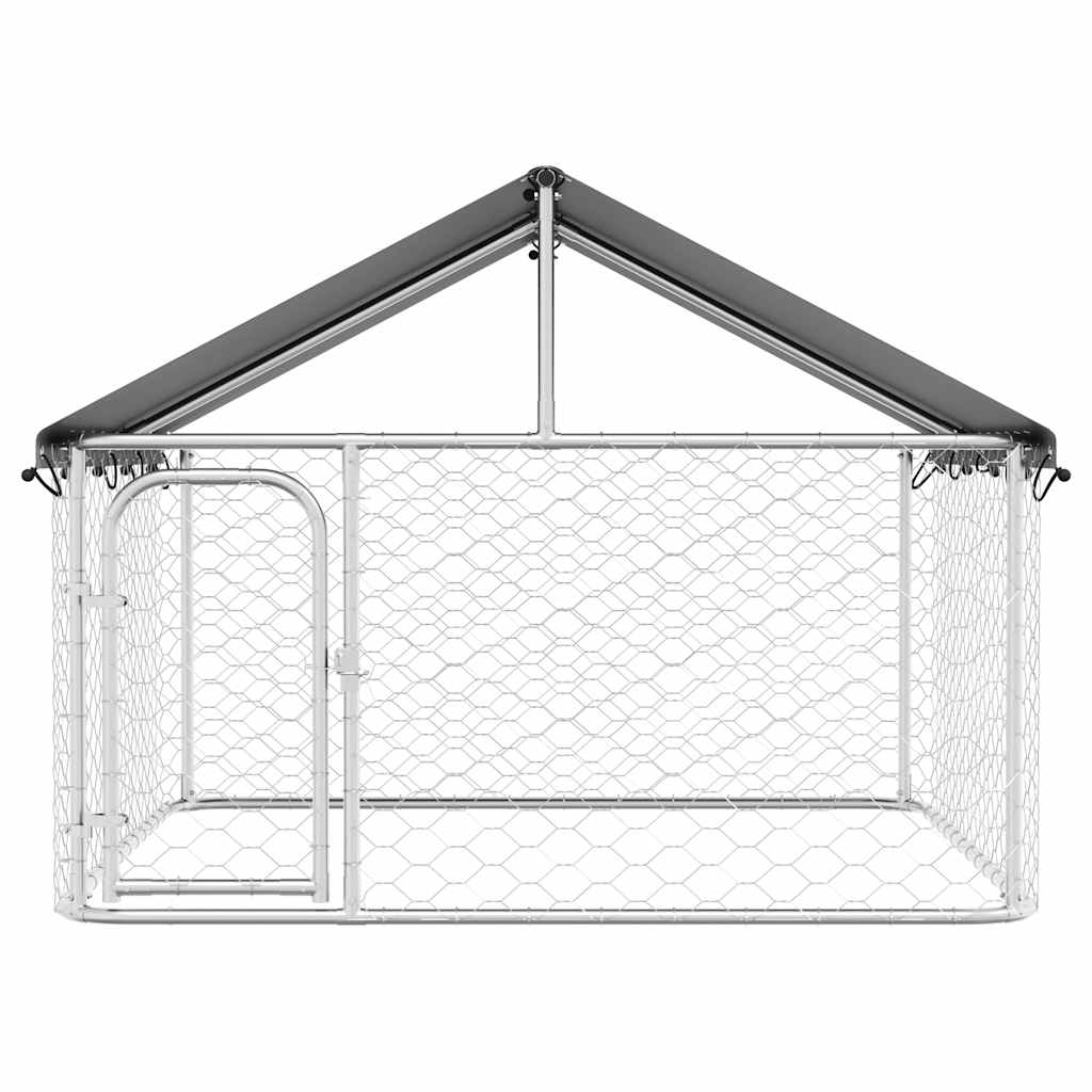Outdoor-Hundezwinger mit Dach 400x200x150 cm