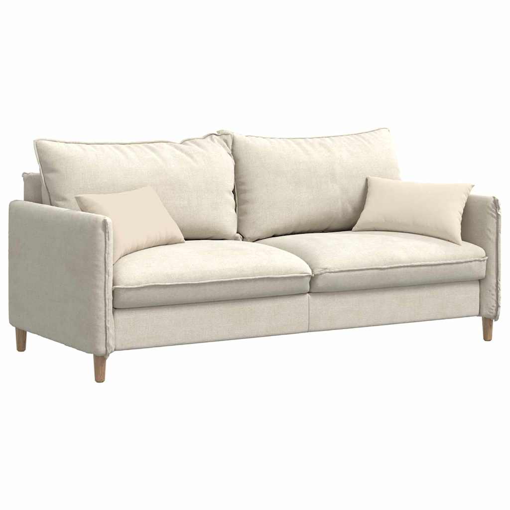Sofakissen 2 Stück Taupe 50 x 30 cm Stoff