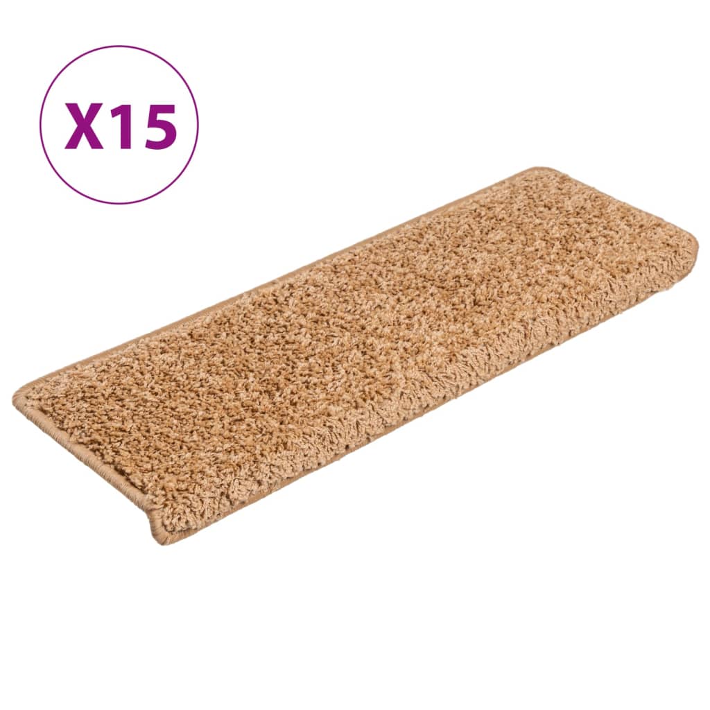 Stufenmatten 15 Stk. 65x21x4 cm Grau Rechteckiger Rand