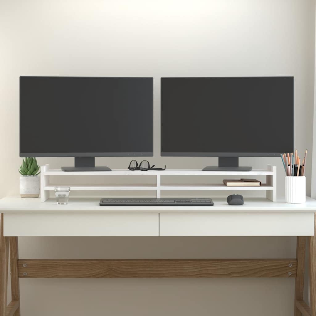 Monitorständer 50x27x15 cm Massivholz Kiefer