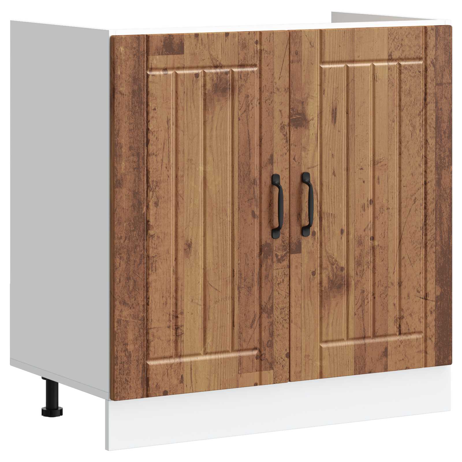 Waschbecken-Unterschrank mit Tür Lucca 2 pcs Weiß Holzwerkstoff