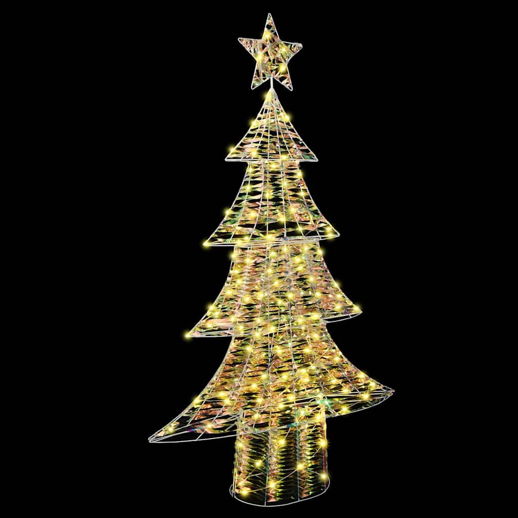 Weihnachtsbaum mit 120 LEDs Warmweiß 120,5 cm PET