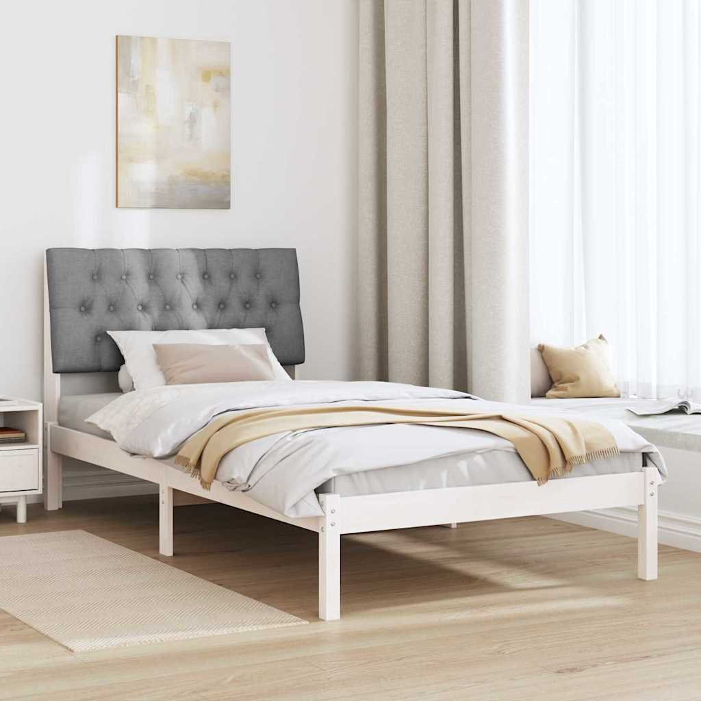 Bettgestell mit gepolstertem Kopfteil Braun 200 x 200 cm