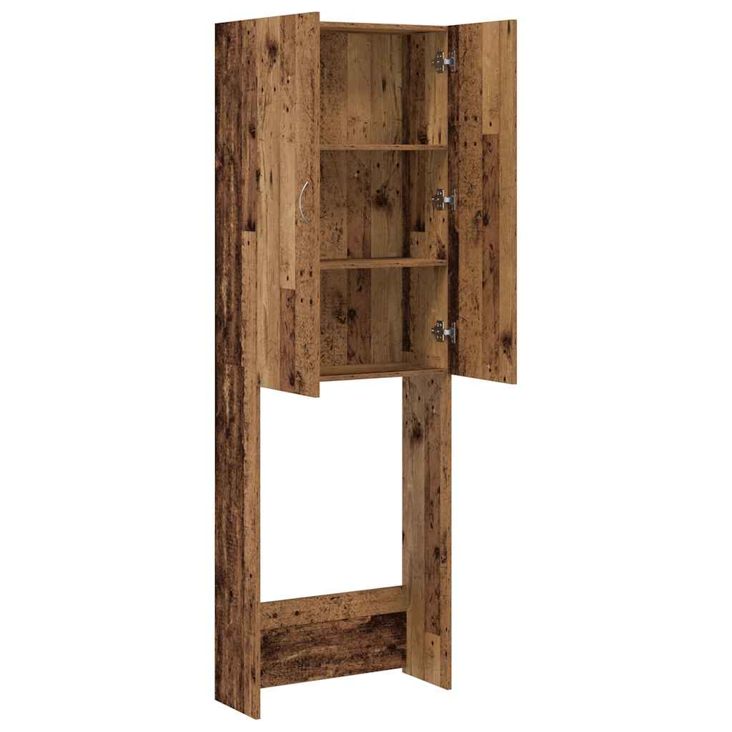 Waschmaschinenschrank Weiß 64x25,5x190 cm