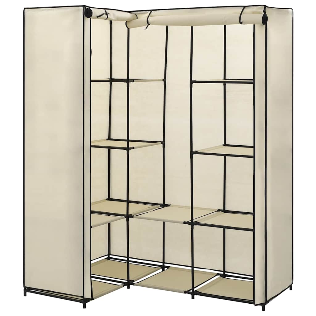 Eckkleiderschrank Schwarz 130 x 87 x 169 cm