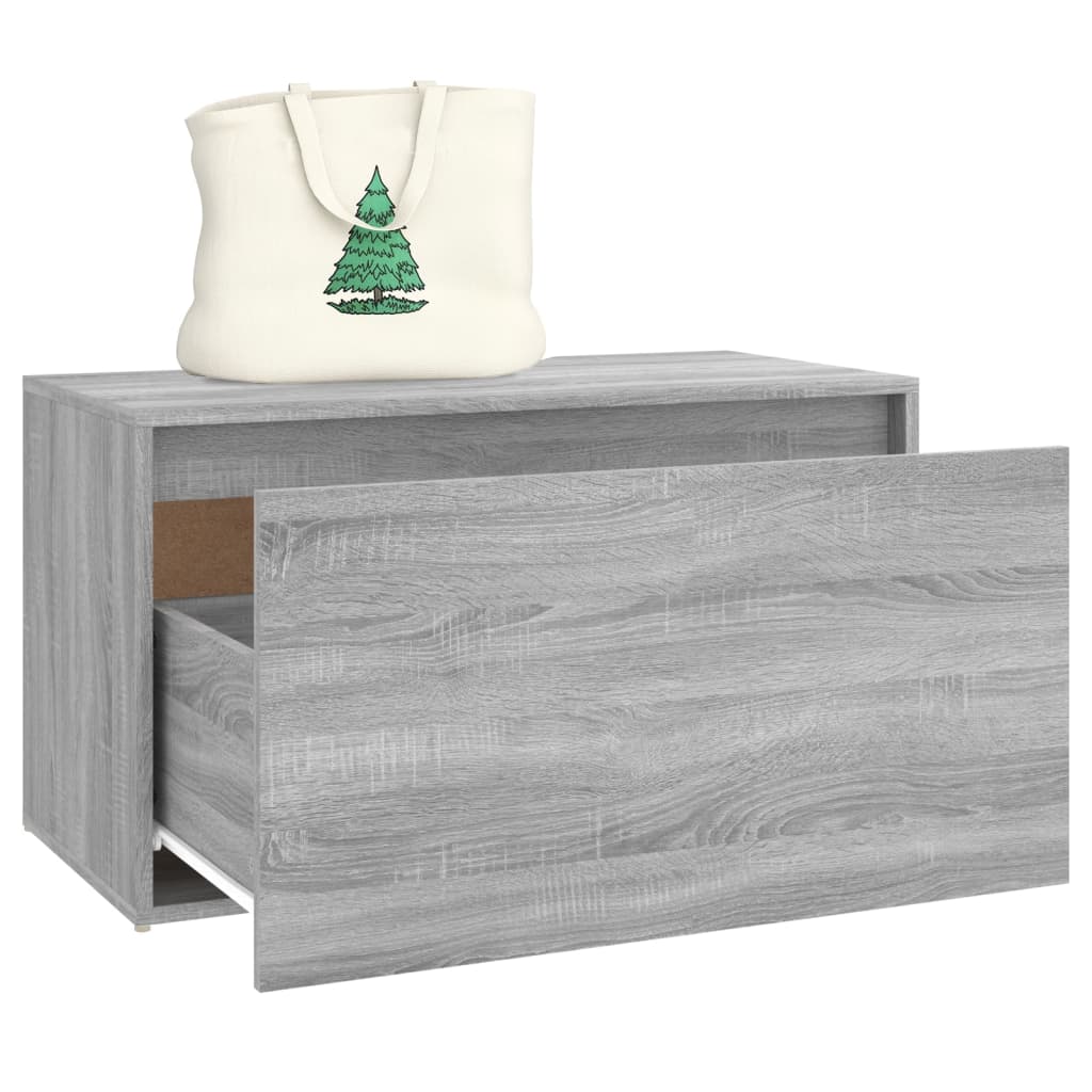 Flurbank 80x40x45 cm Weiß Holzwerkstoff
