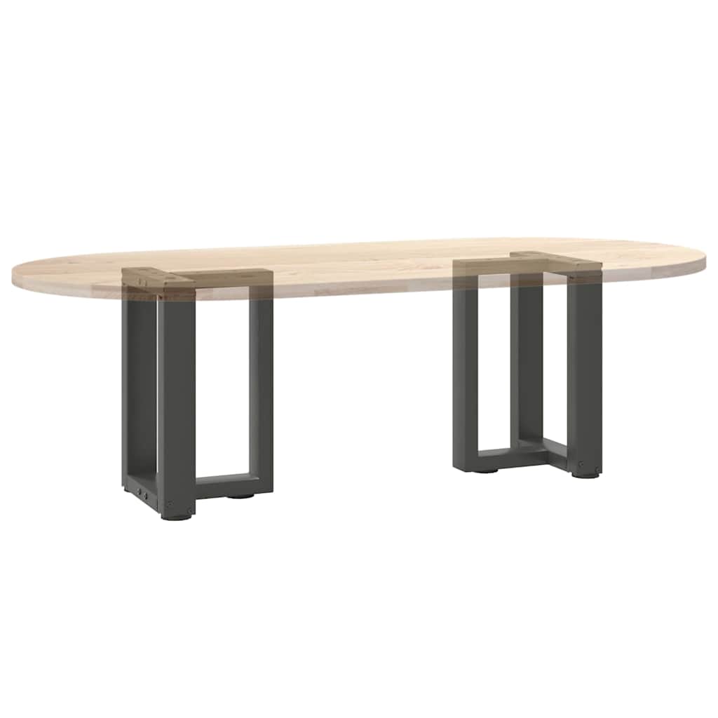 Couchtischbeine T-Form 2 Stk. Schwarz 30x25x(30-31) cm Stahl