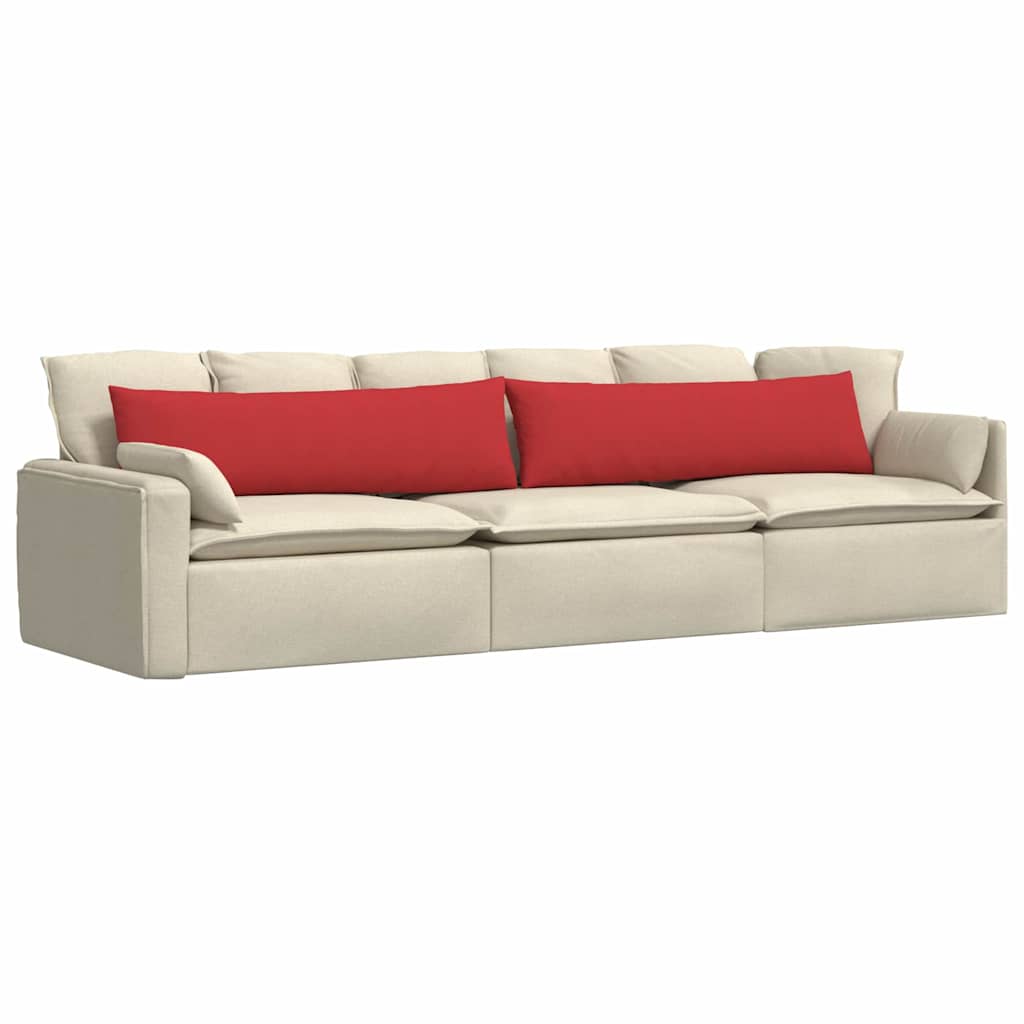 Sofakissen 2 pcs Hellgrau 50 x 30 cm Stoff