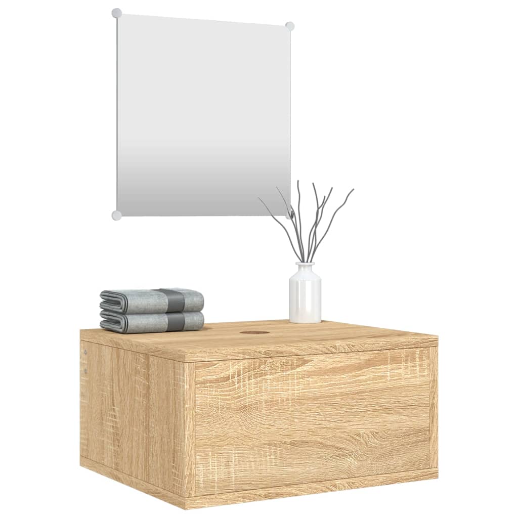 2-tlg. Badmöbel-Set Schwarz Holzwerkstoff