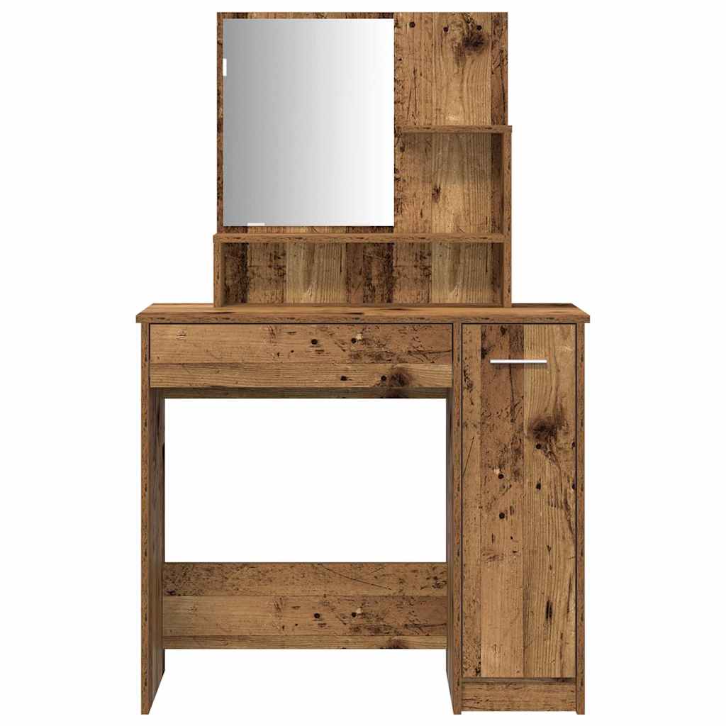 Schminktisch-Set Weiß 86,5x35x136 cm