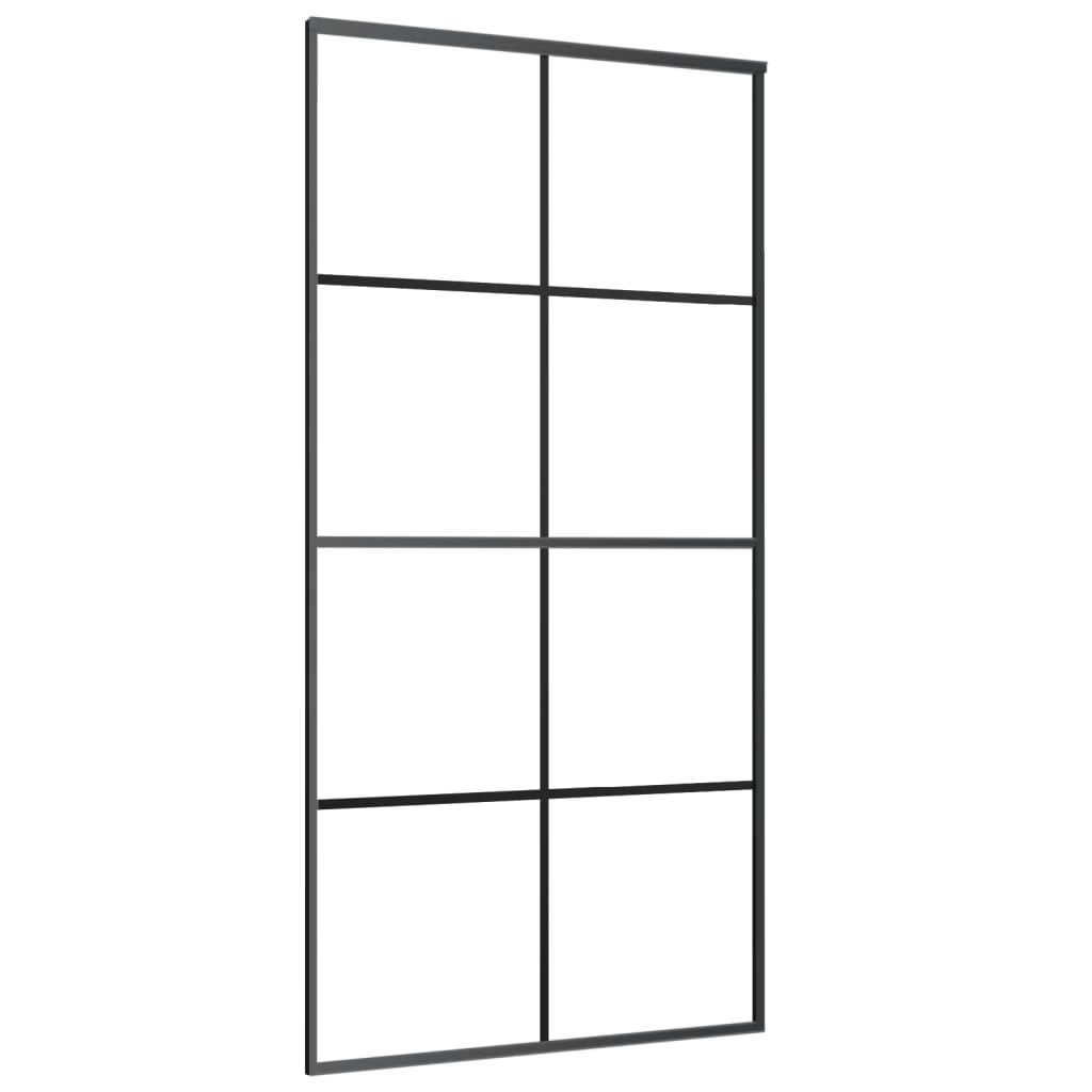 Schiebetür mit Beschlag 76x205 cm ESG-Glas & Aluminium