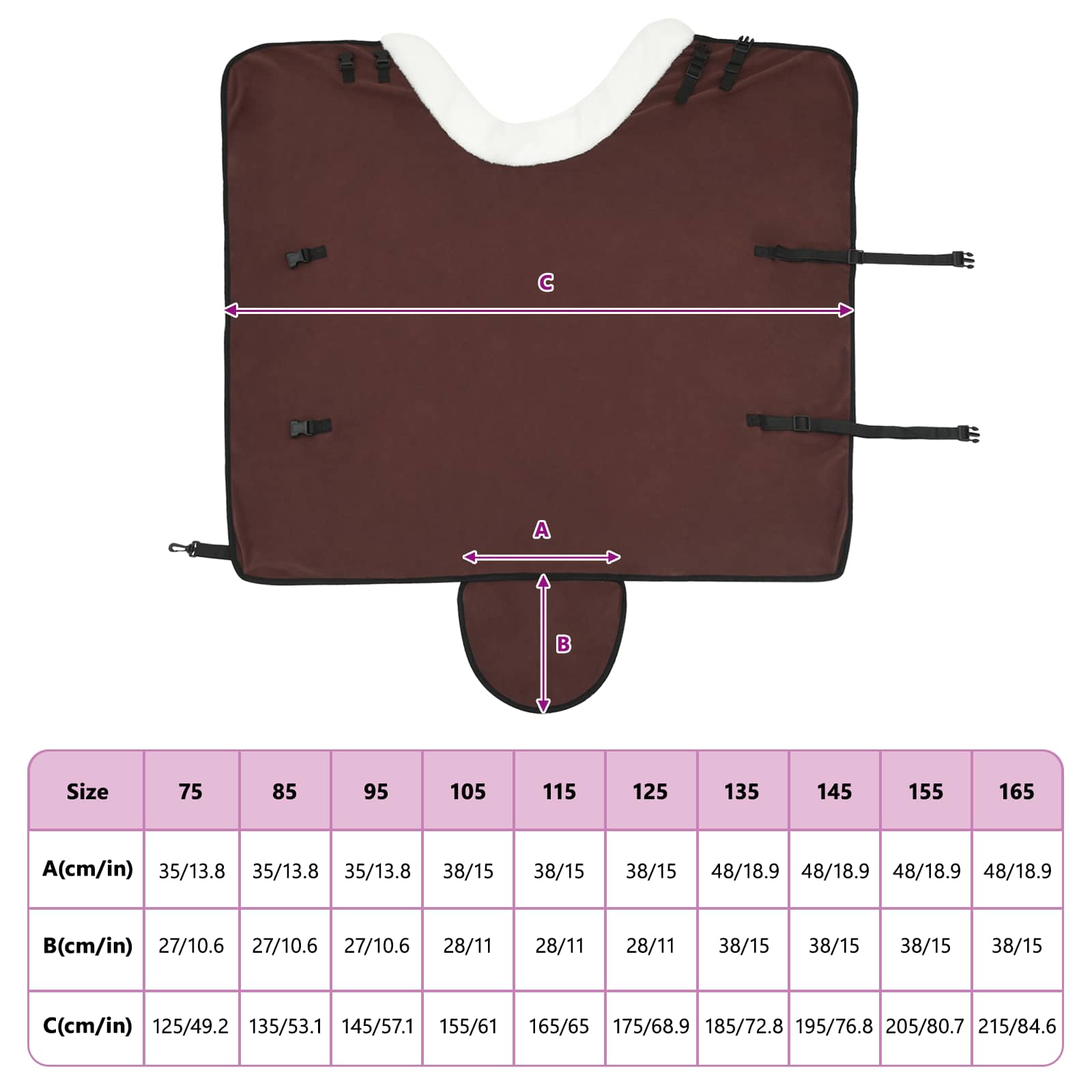 Pferdedecke Volles Aqua 75 cm Polarfleece