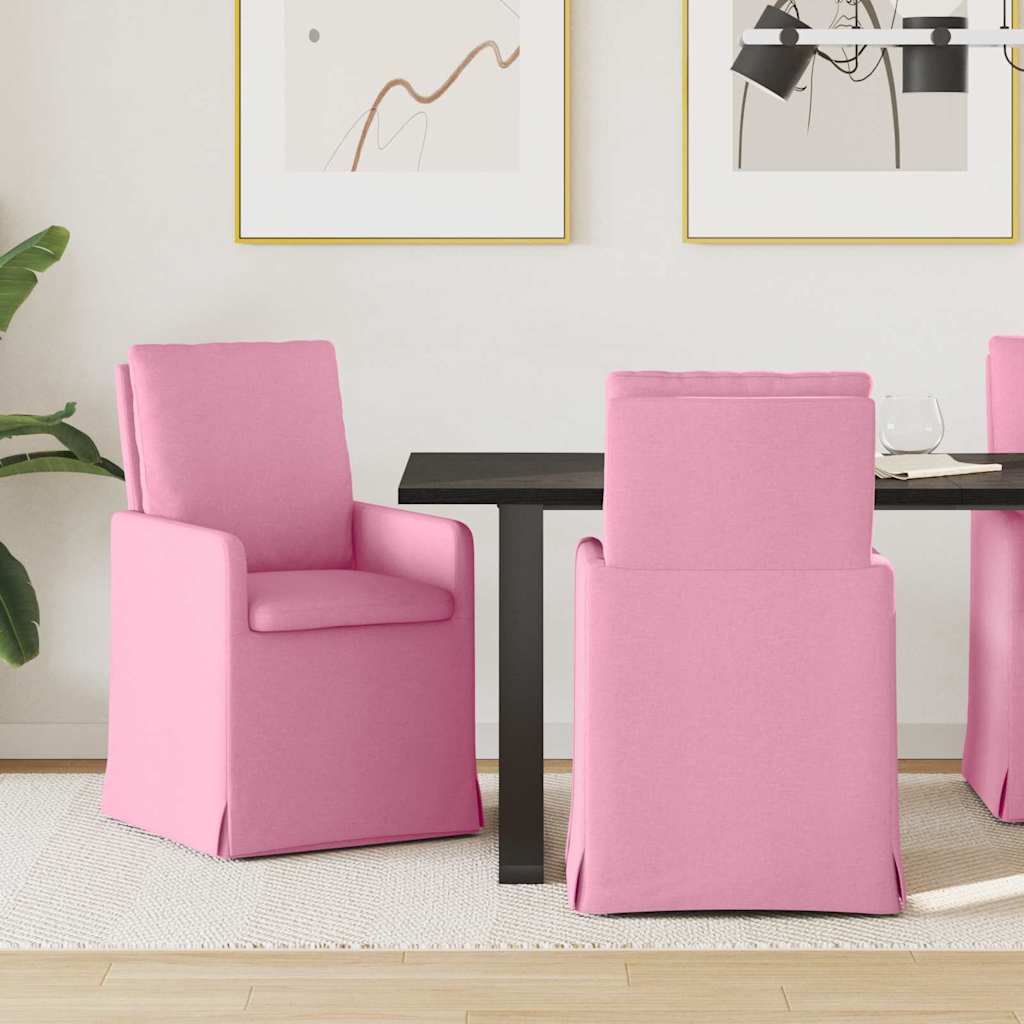 Esszimmerstühle 2 pcs Hellgrau 57 x 67 x 98 cm Stoff
