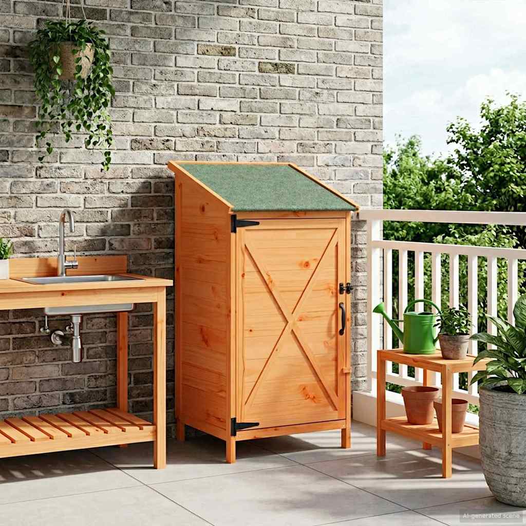 Gartenschuppen Natur 59,5 x 56 x 113,5 cm Massivholz aus Fichte