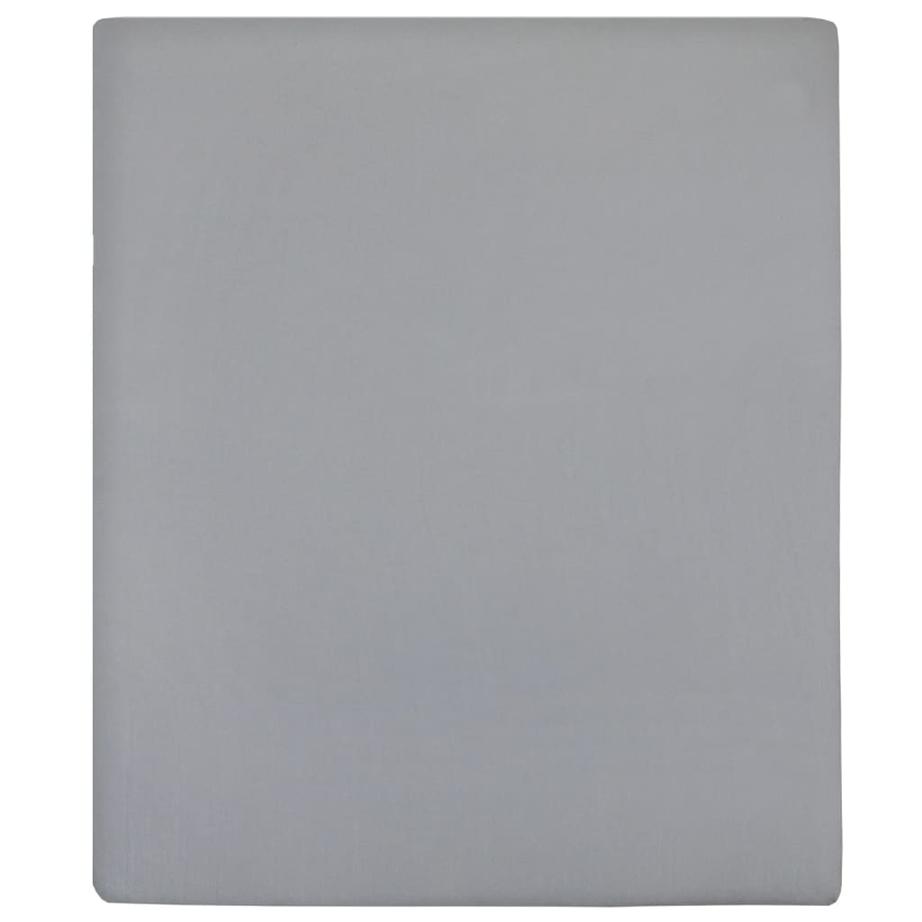 Spannbettlaken Jersey Anthrazit 90x200 cm Baumwolle
