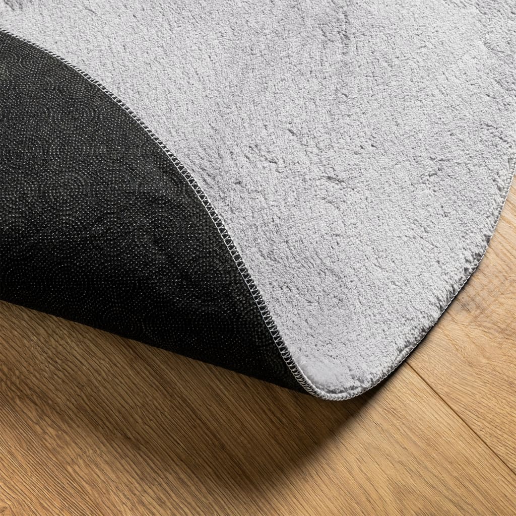 Teppich HUARTE Kurzflor Weich und Waschbar Anthrazit 60x110 cm