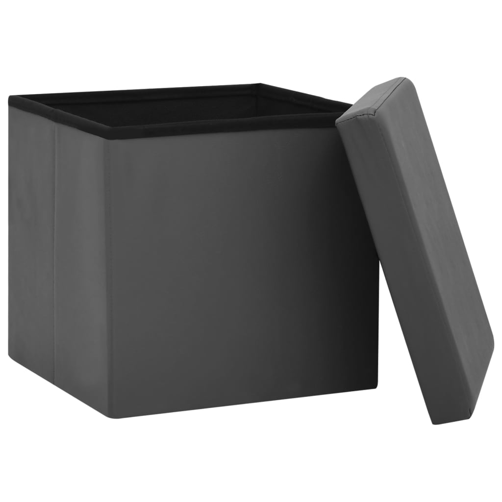 Hocker mit Stauraum Braun PVC