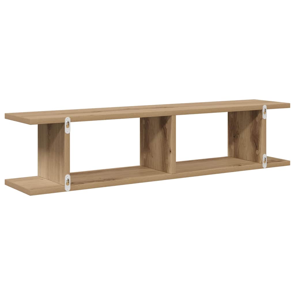 Wandregale 2 Stk. Weiß 75x18x20 cm Holzwerkstoff