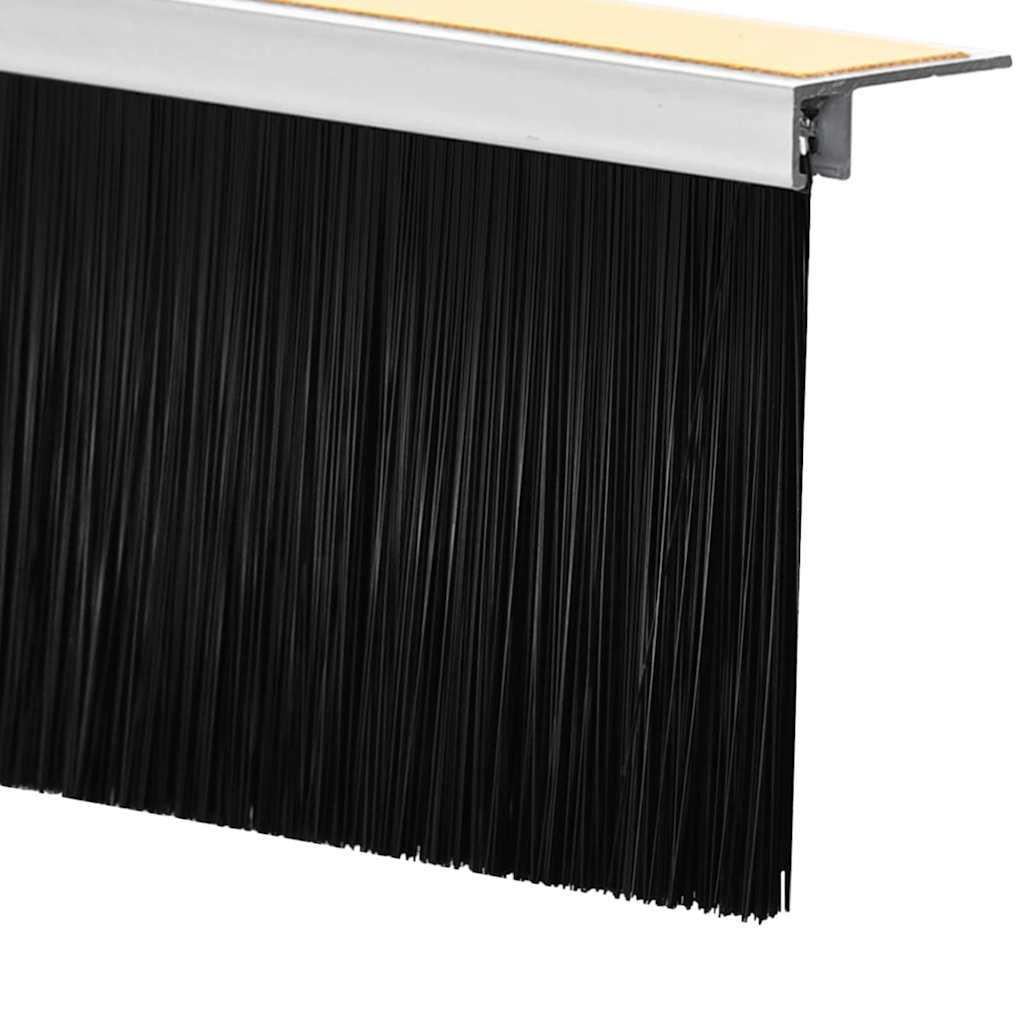 Selbstklebende Türbürstendichtungen 2 pcs Braun 100 cm