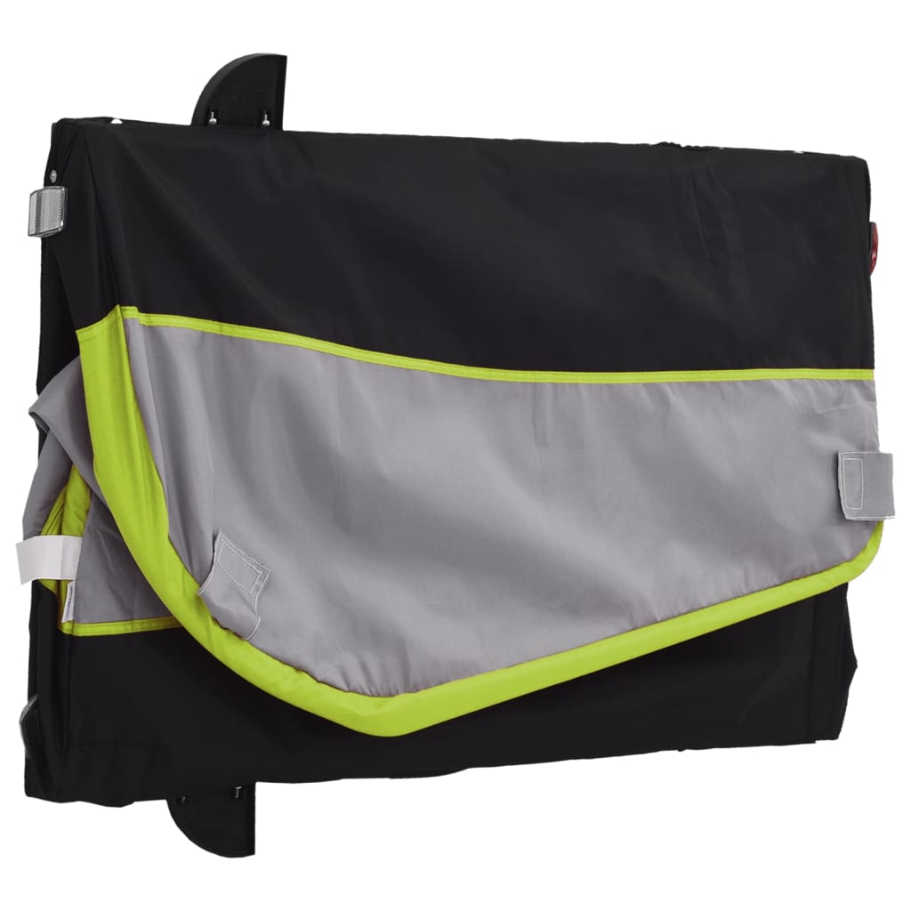 Fahrradanhänger Schwarz und Orange 30 kg Eisen