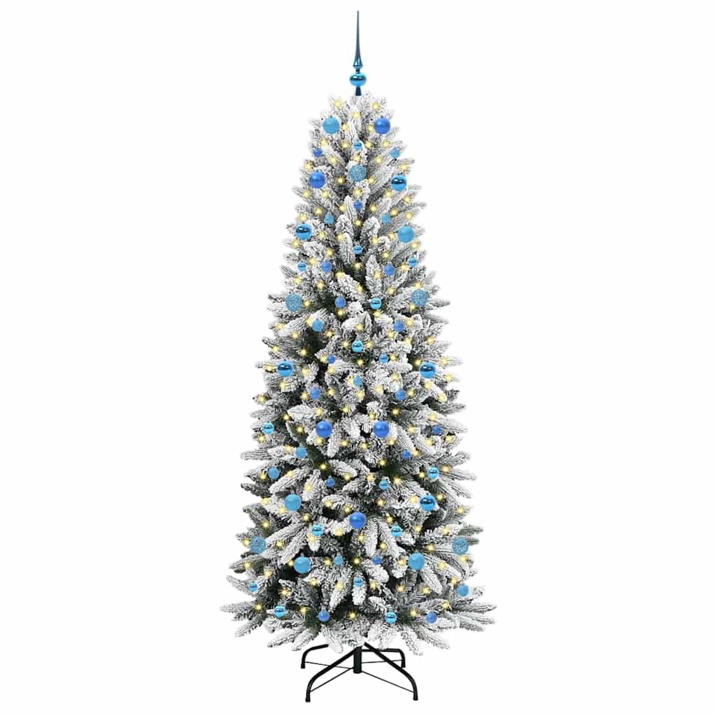 Künstlicher Weihnachtsbaum mit 150 LEDs mit Ständer Weiß 120 cm