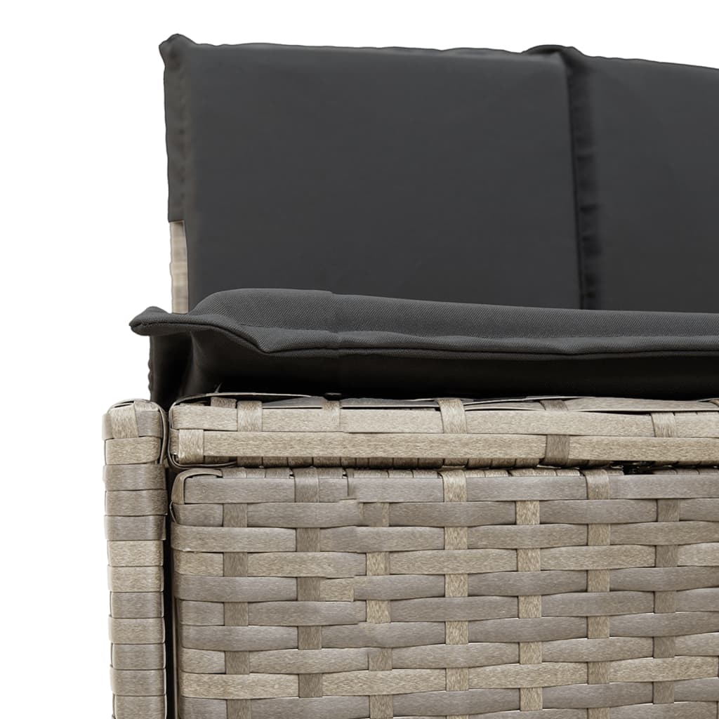 Whirlpool-Umrandung Schwarz Poly-Rattan und Massivholz Akazie