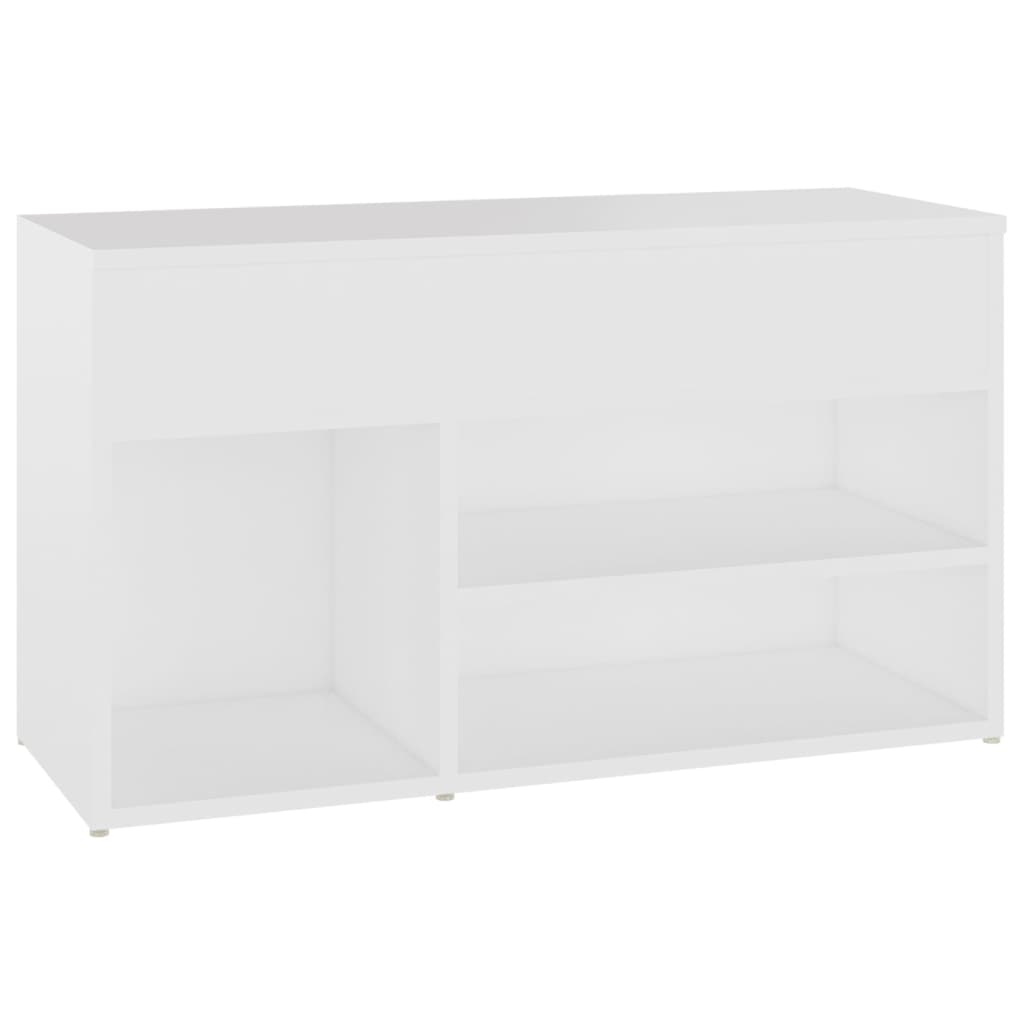 Schuhbank Weiß 60x30x45 cm Holzwerkstoff