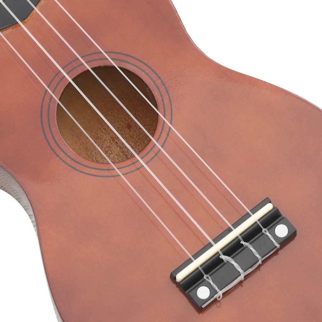 Sopran Ukulele Set für Kinder mit Tasche Dunkles Holz 21