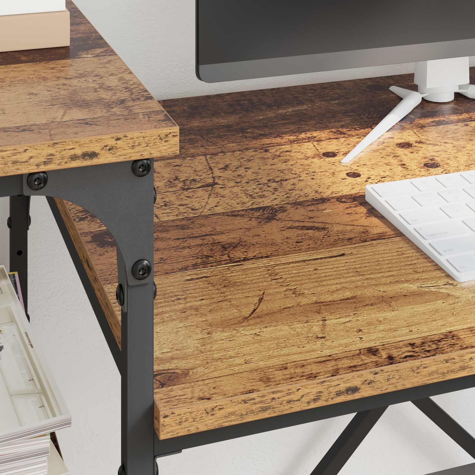 Schreibtisch mit Regal Sonoma-Eiche 135x50x90 cm Holzwerkstoff