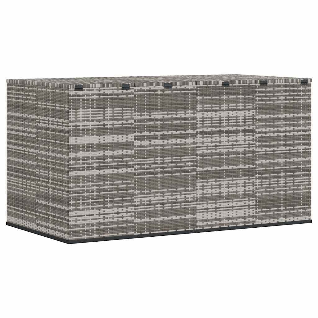 Garten-Kissenbox PE Rattan 100x49x103,5 cm Schwarz