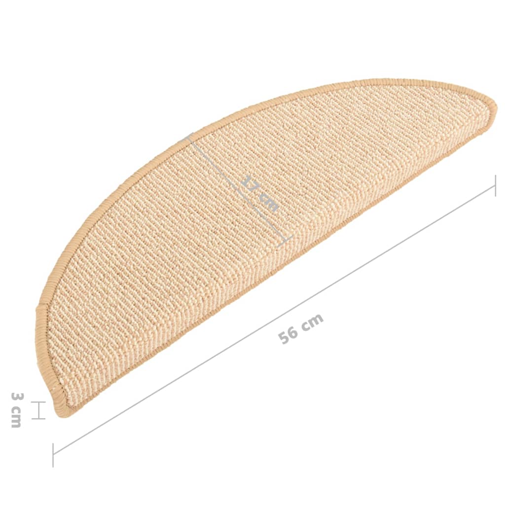 Stufenmatten 15 Stk. 56x17x3 cm Grau Halbrund