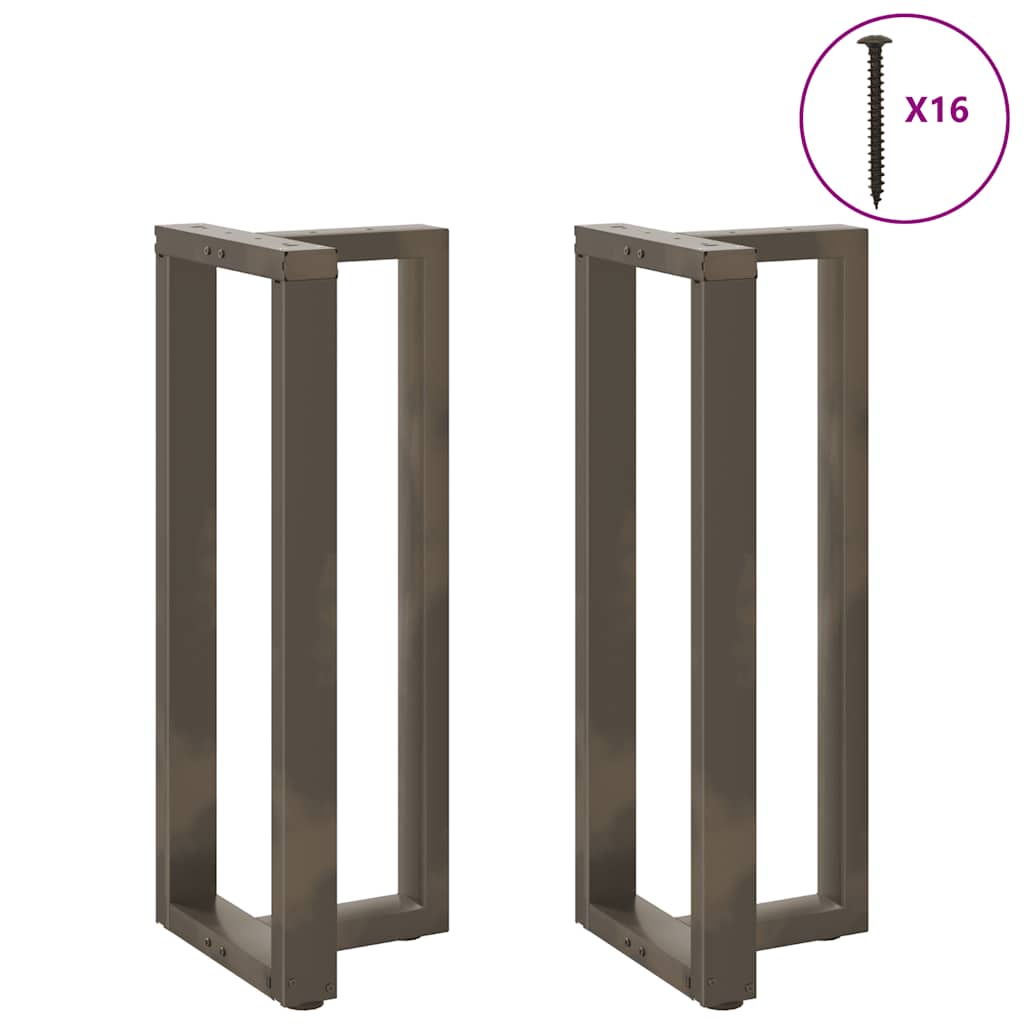 Couchtischbeine T-Form 2 Stk. Schwarz 30x25x(30-31) cm Stahl
