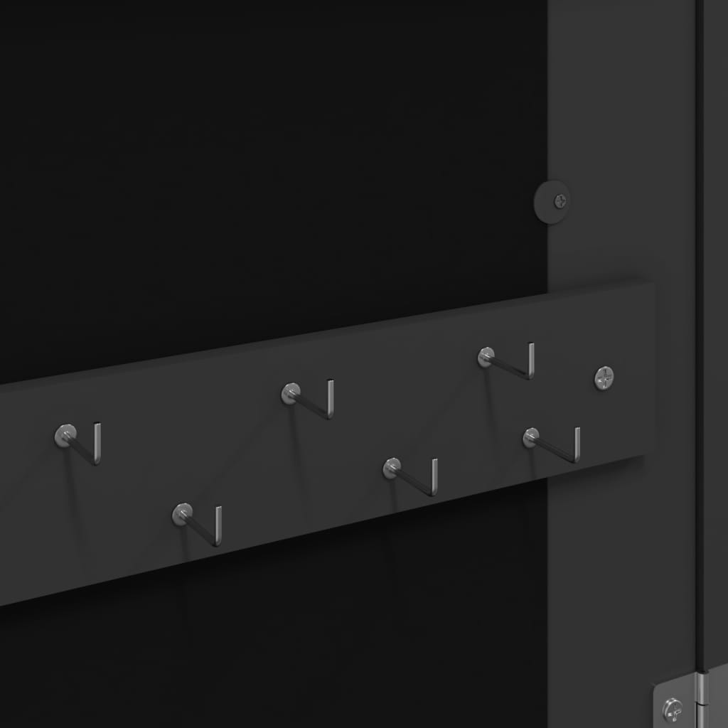Schmuckschrank mit Spiegel Wandmontage Weiß 37,5x10x106 cm