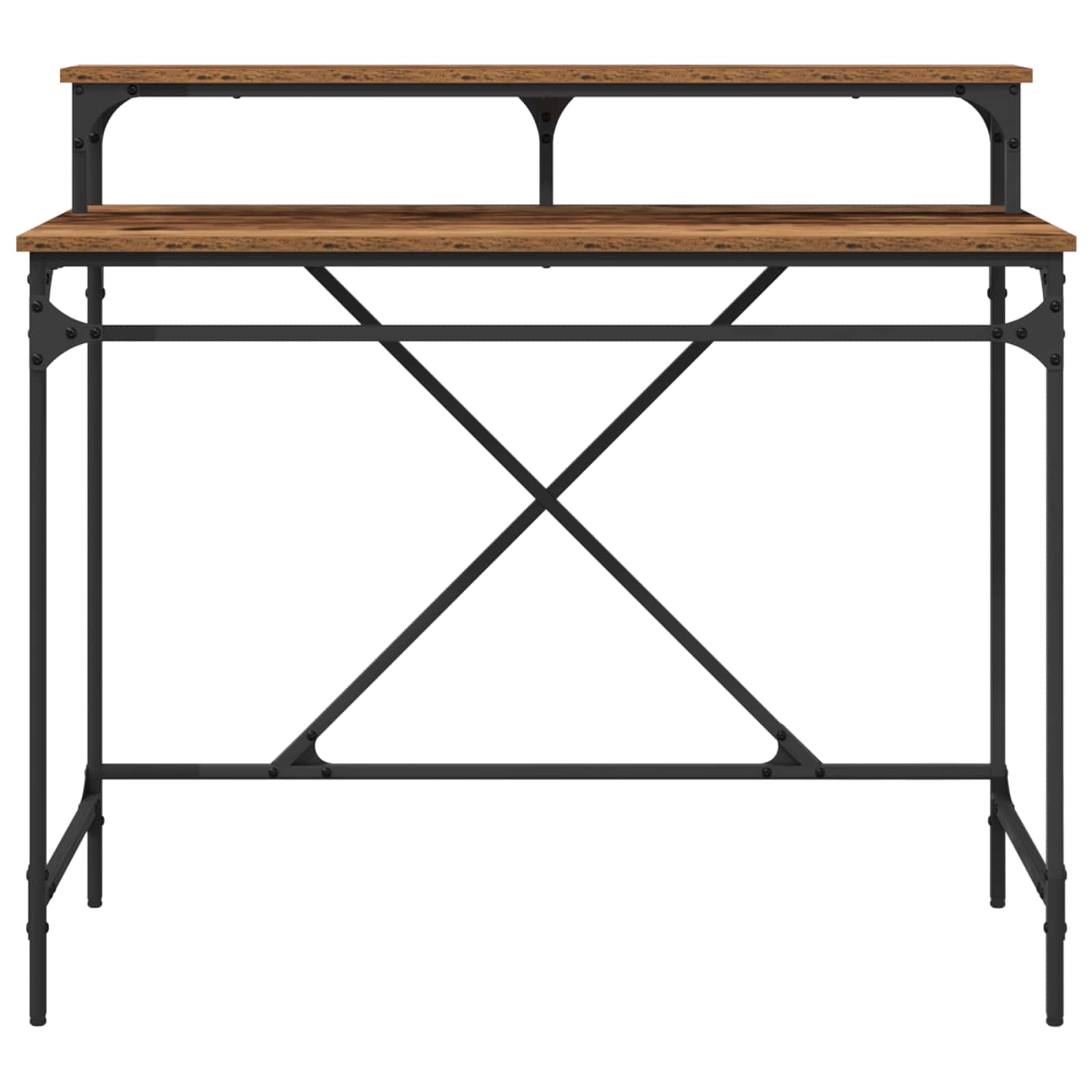 Schreibtisch Sonoma-Eiche 100x50x90 cm Holzwerkstoff und Eisen