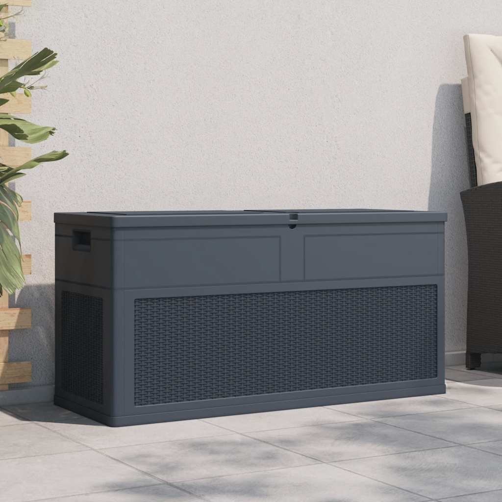 Garten-Aufbewahrungsbox 320 L Schwarz
