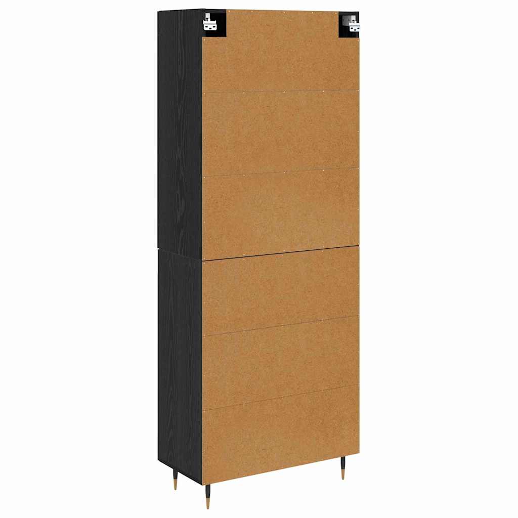 Highboard Betongrau 69,5x34x180 cm Holzwerkstoff