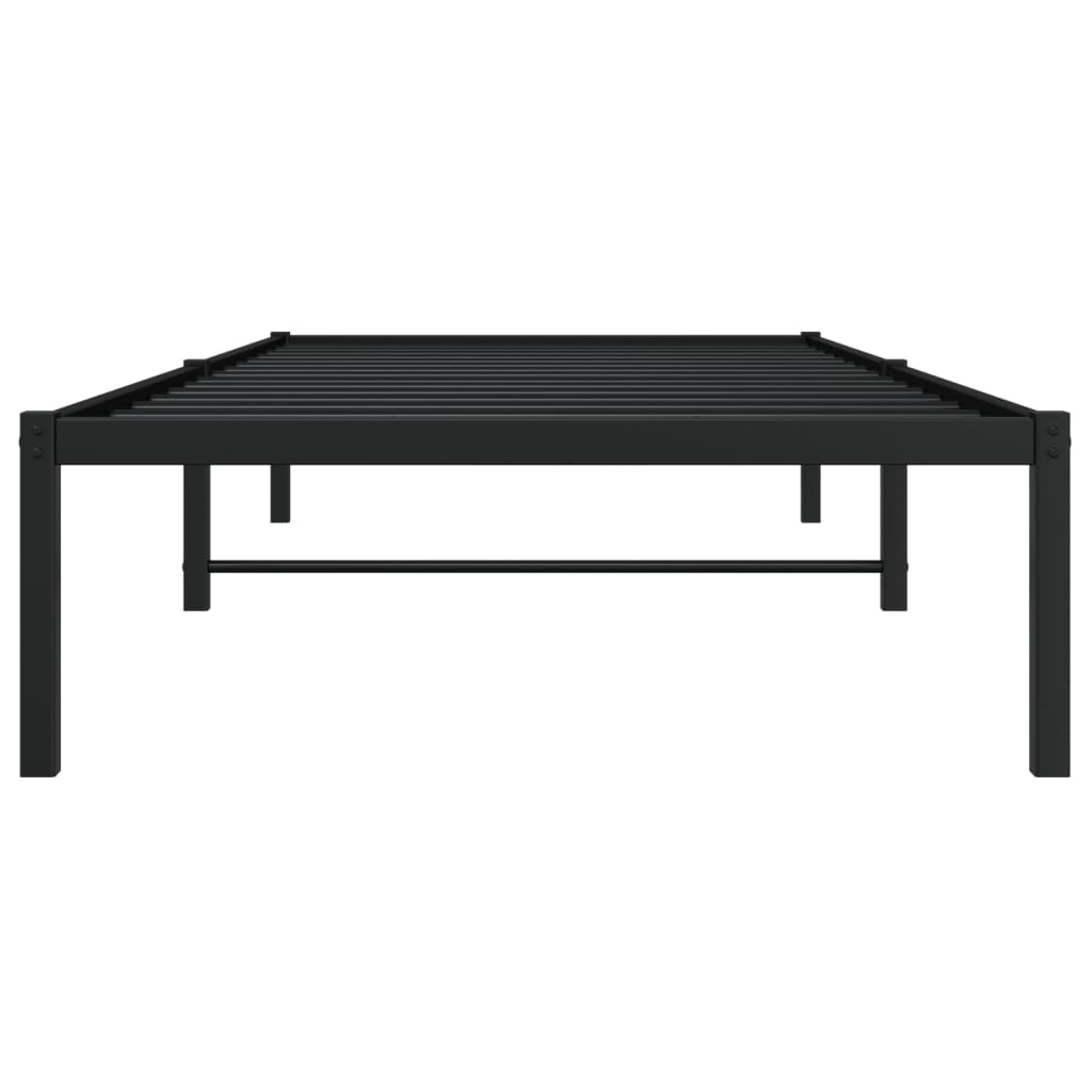 Bettgestell Metall Schwarz 75x190 cm