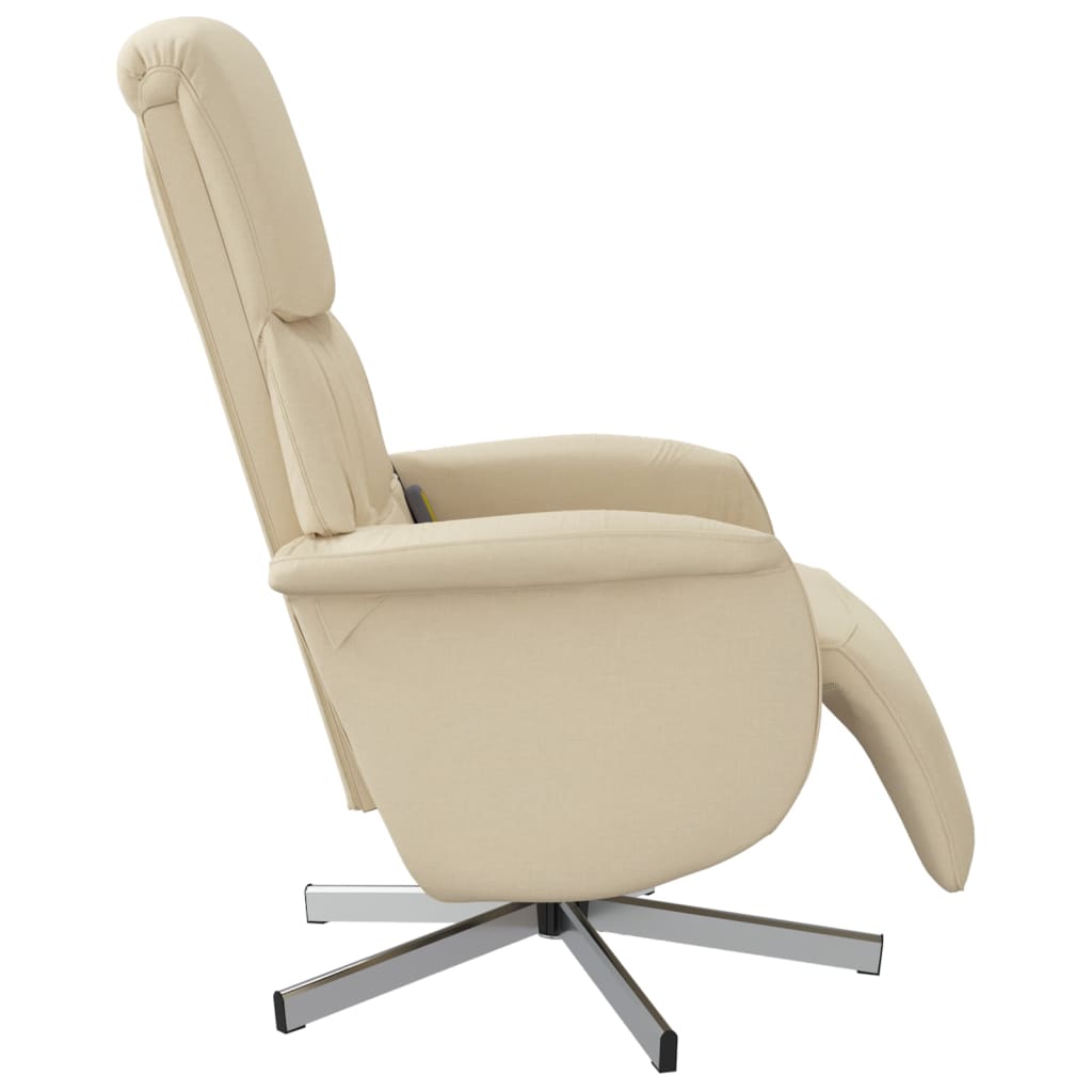 Massagesessel mit Fußteil Braun Stoff