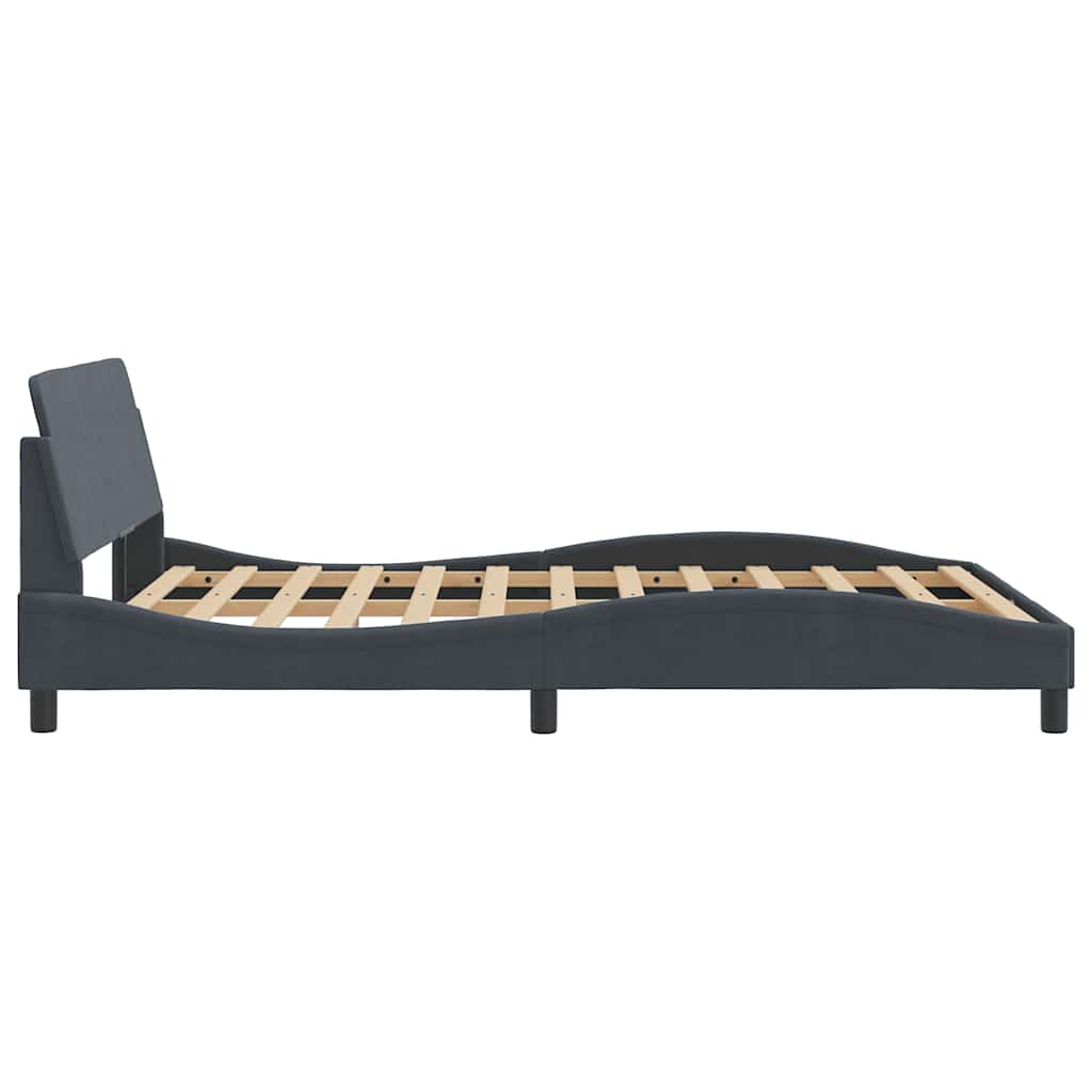 Bettgestell "Dover" Hellgrau 80x200 cm Samt